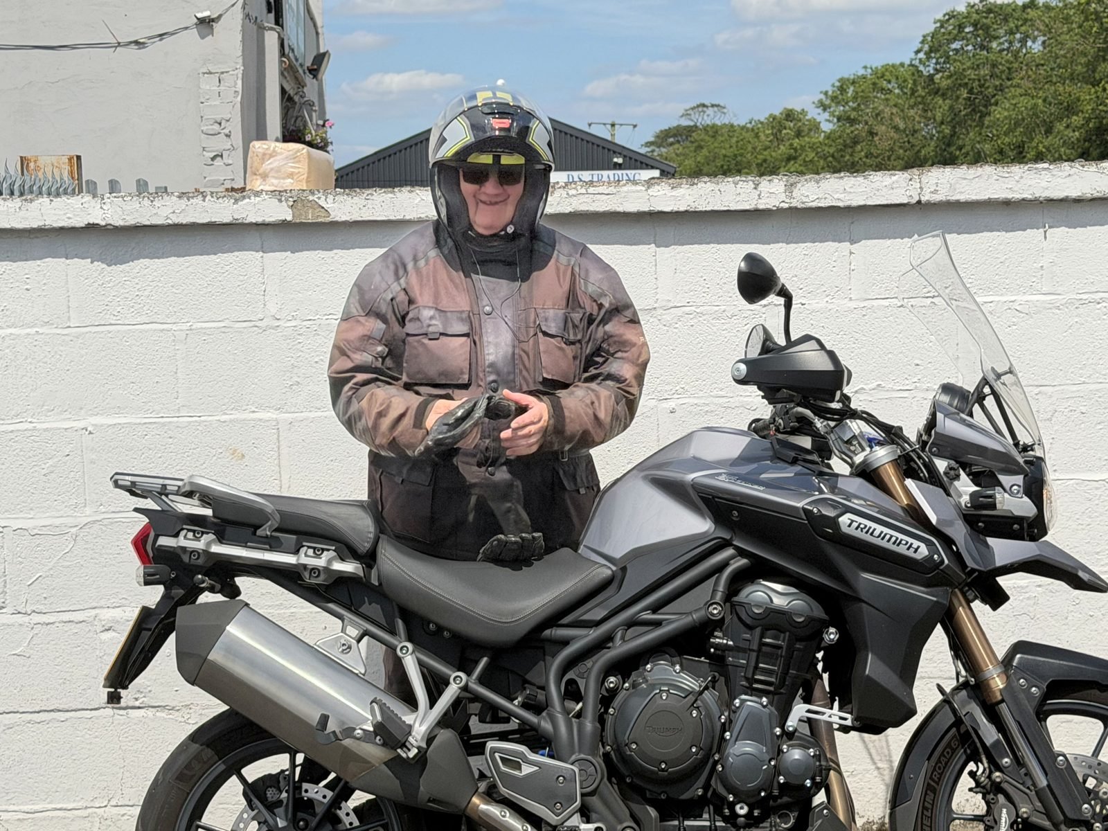 Rider on a Triumph adventure bike at Warley Cross Bike Night